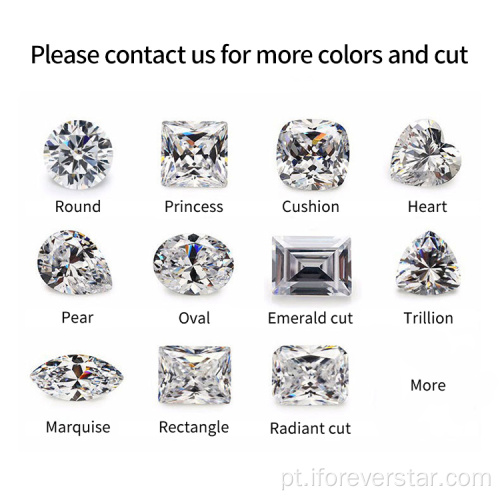 Atacado Radiant Cut Def Color VVS Moissanite Gemstone